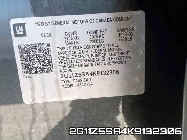 2G11Z5SA4K9132306 фото 2