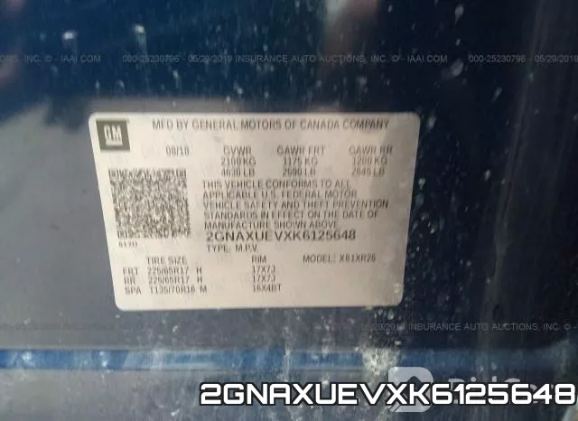 2GNAXUEVXK6125648 фото 10