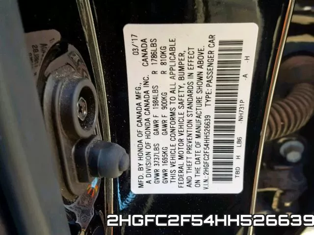 2HGFC2F54HH526639 фото 2