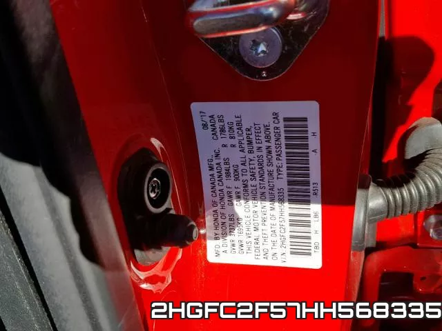 2HGFC2F57HH568335 фото 2