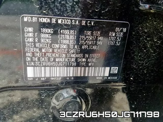 3CZRU6H50JG711798 фото 2