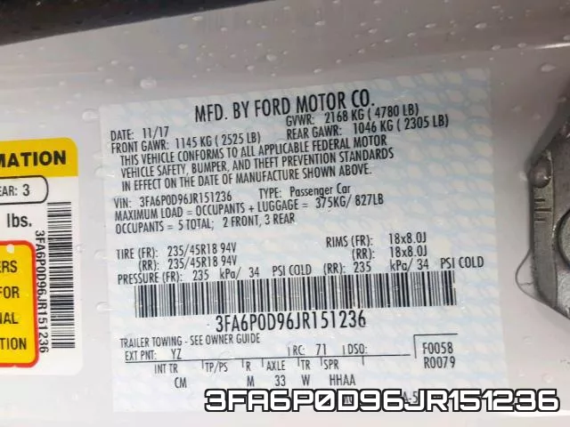 3FA6P0D96JR151236 фото 2