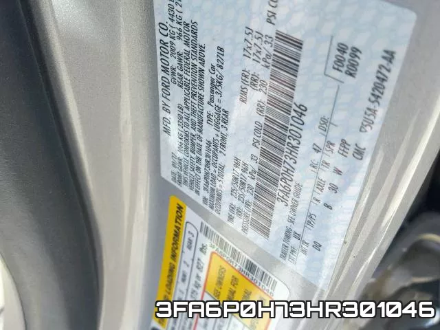 3FA6P0H73HR301046 фото 2