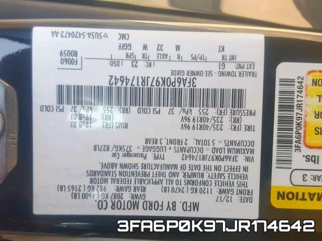 3FA6P0K97JR174642 фото 2