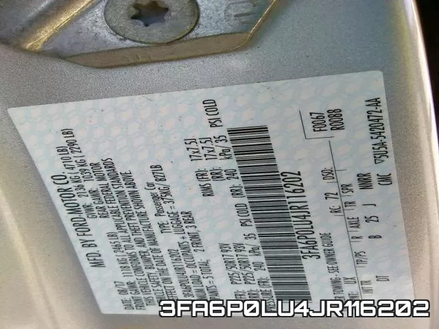 3FA6P0LU4JR116202 фото 2