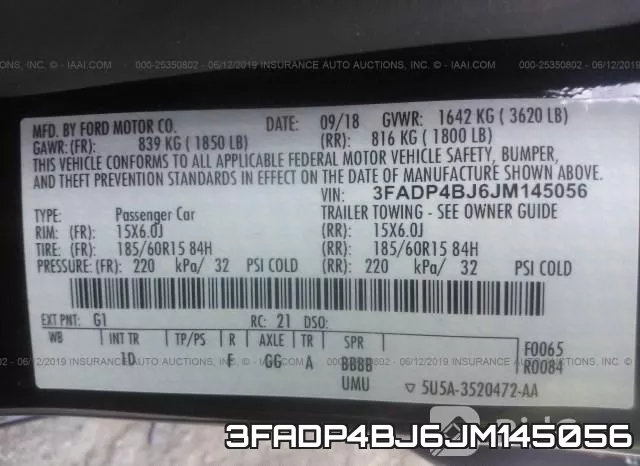3FADP4BJ6JM145056 фото 10