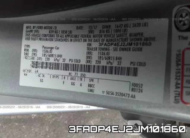 3FADP4EJ2JM101860 фото 10