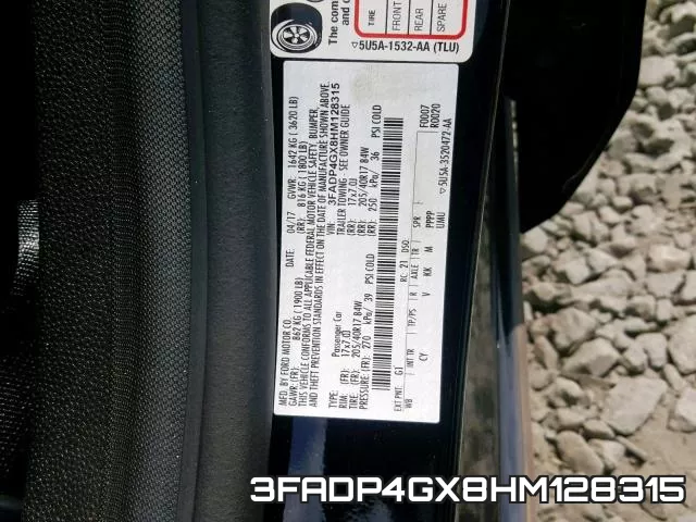 3FADP4GX8HM128315 фото 2