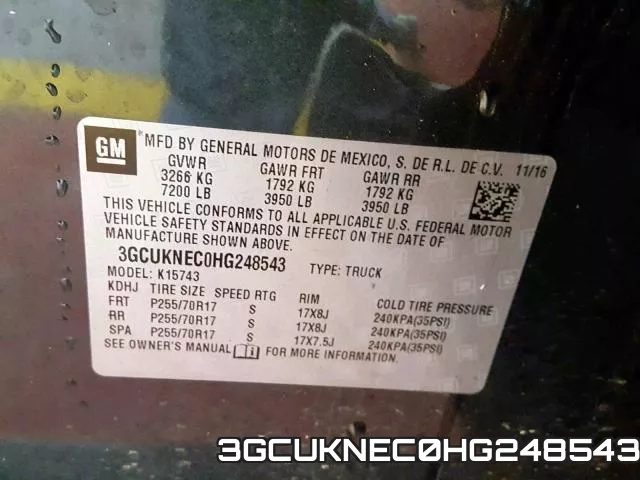 3GCUKNEC0HG248543 фото 2