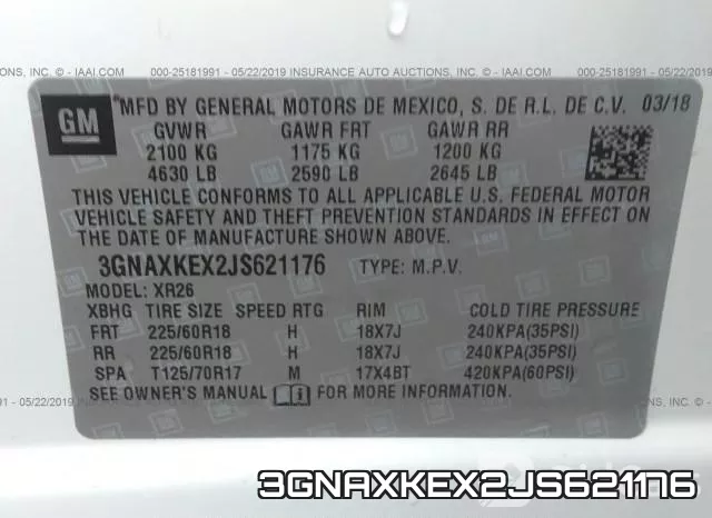 3GNAXKEX2JS621176 фото 10