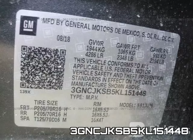 3GNCJKSB5KL151448 фото 10