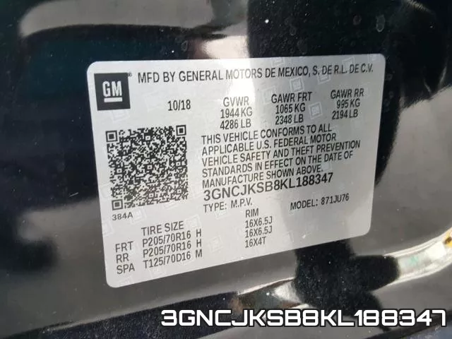 3GNCJKSB8KL188347 фото 2