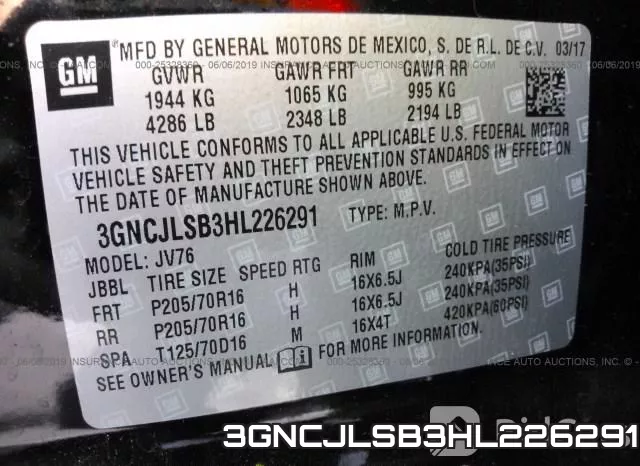 3GNCJLSB3HL226291 фото 10