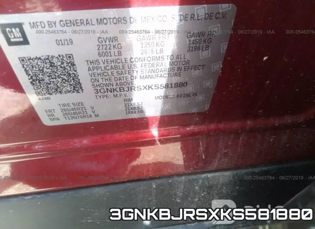 3GNKBJRSXKS581880 фото 10