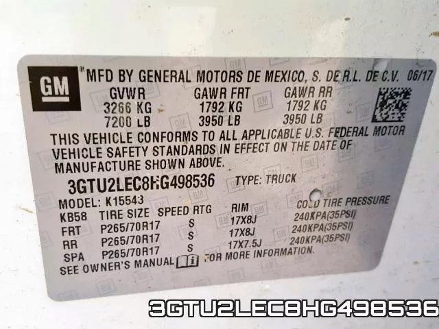 3GTU2LEC8HG498536 фото 2