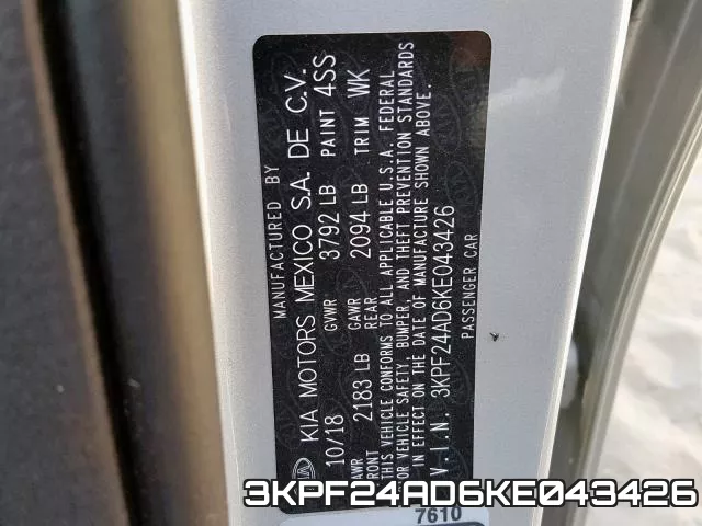 3KPF24AD6KE043426 фото 2