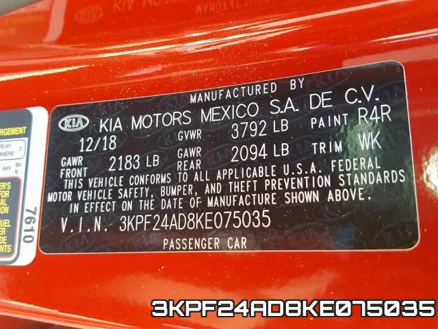 3KPF24AD8KE075035 фото 2