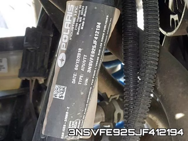 3NSVFE925JF412194 фото 2