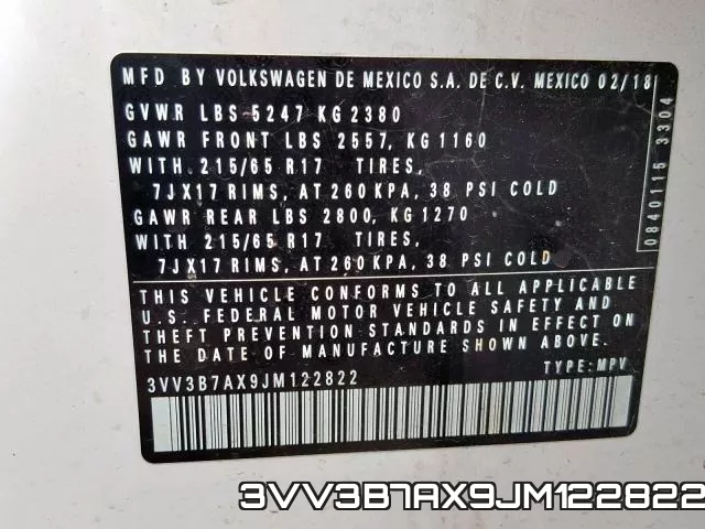 3VV3B7AX9JM122822 фото 2