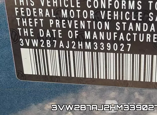 3VW2B7AJ2HM339027 фото 10