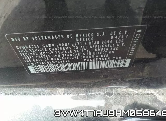 3VW4T7AU9HM058648 фото 10