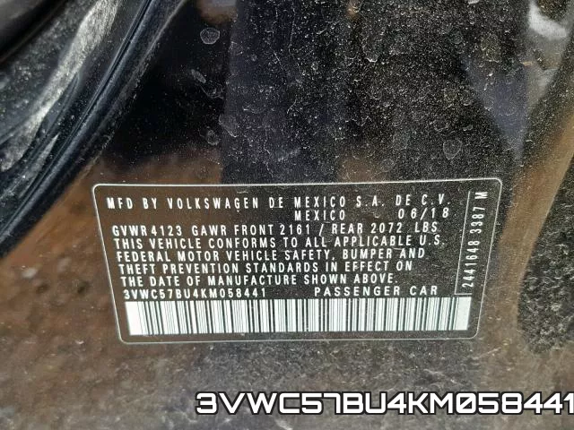 3VWC57BU4KM058441 фото 2