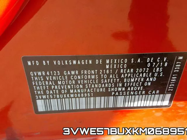 3VWE57BUXKM068951 фото 2