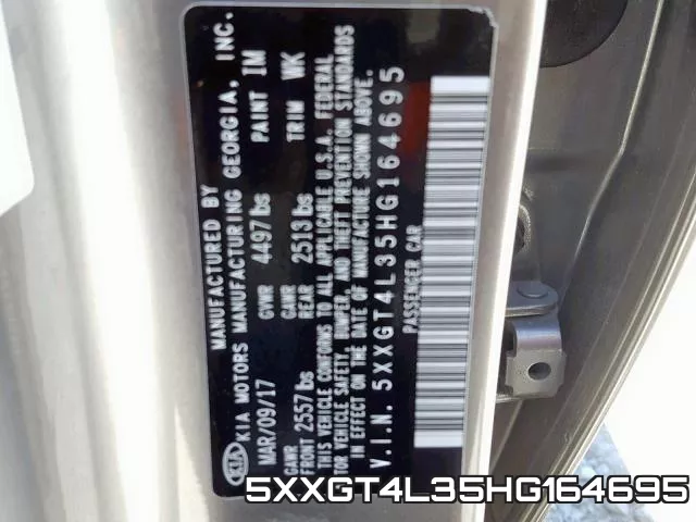 5XXGT4L35HG164695 фото 2