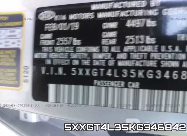 5XXGT4L35KG346842 фото 10