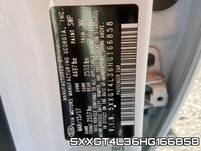 5XXGT4L36HG166858 фото 2