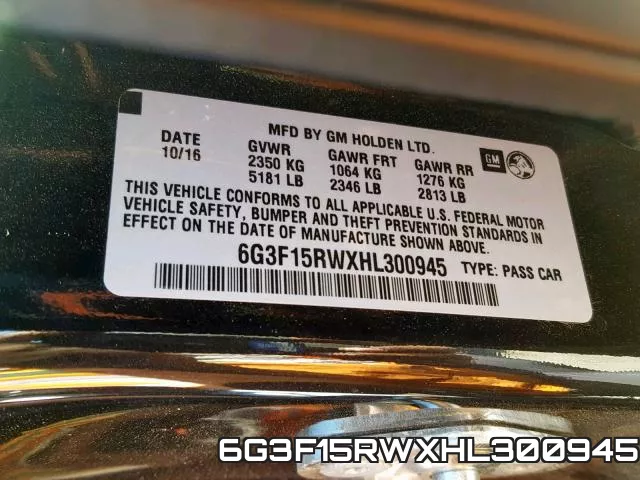 6G3F15RWXHL300945 фото 2