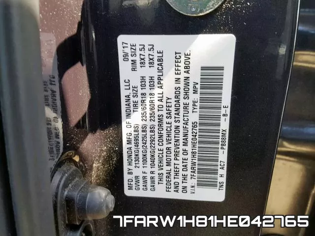 7FARW1H81HE042765 фото 2