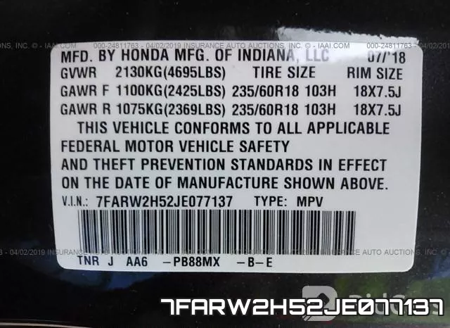 7FARW2H52JE077137 фото 10