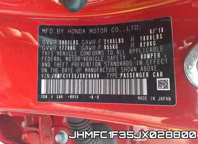 JHMFC1F35JX028800 фото 10