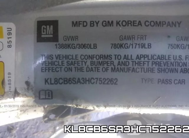 KL8CB6SA3HC752262 фото 10