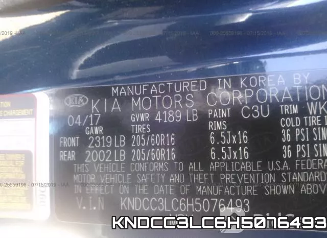 KNDCC3LC6H5076493 фото 10