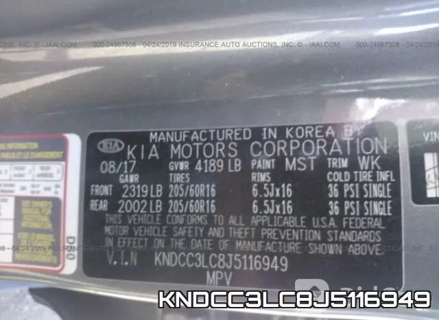 KNDCC3LC8J5116949 фото 10