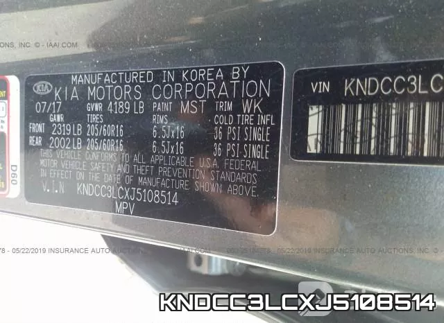 KNDCC3LCXJ5108514 фото 10