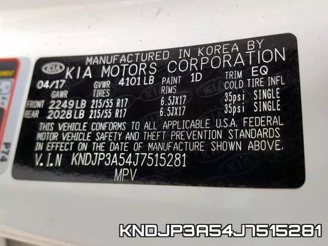 KNDJP3A54J7515281 фото 2