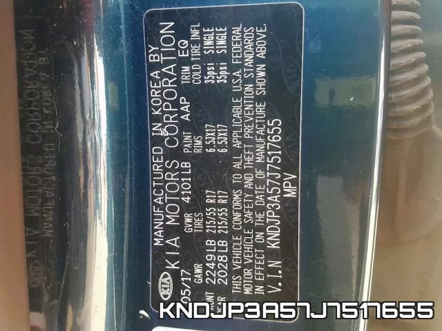 KNDJP3A57J7517655 фото 2