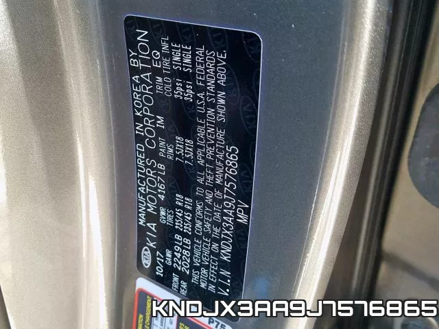 KNDJX3AA9J7576865 фото 2