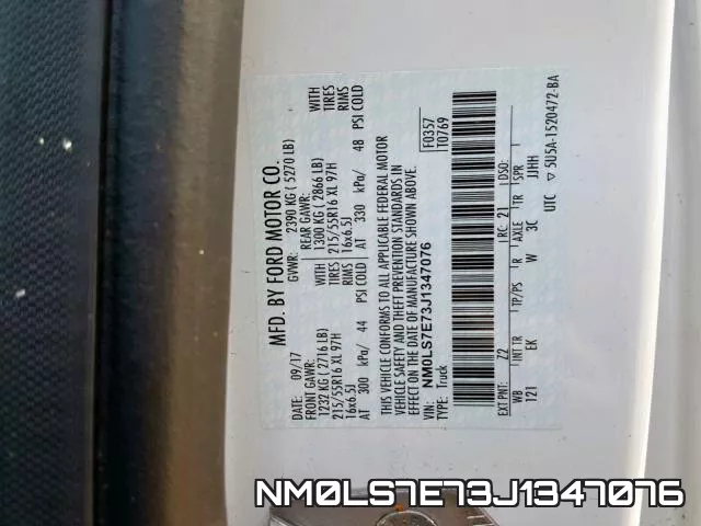 NM0LS7E73J1347076 фото 2