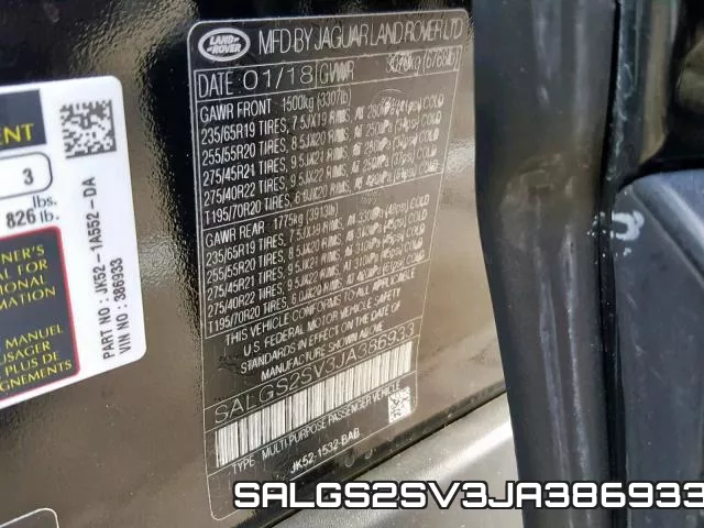 SALGS2SV3JA386933 фото 2