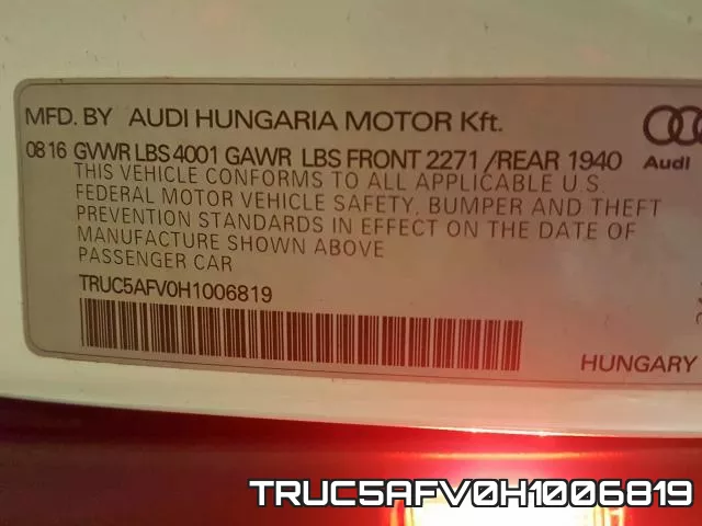 TRUC5AFV0H1006819 фото 2