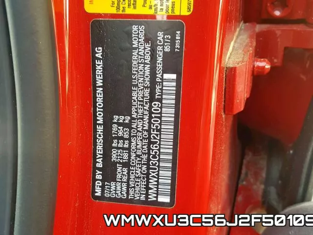 WMWXU3C56J2F50109 фото 2