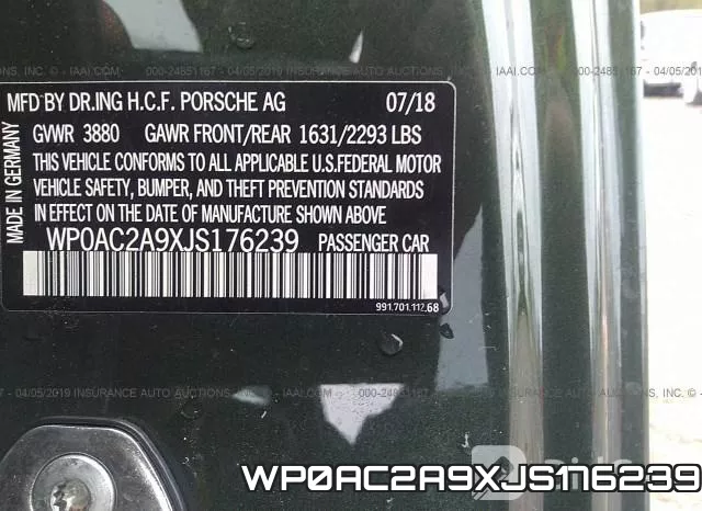 WP0AC2A9XJS176239 фото 9