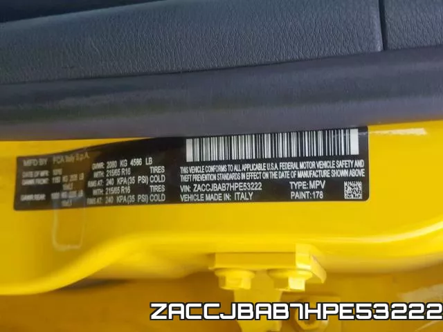 ZACCJBAB7HPE53222 фото 2