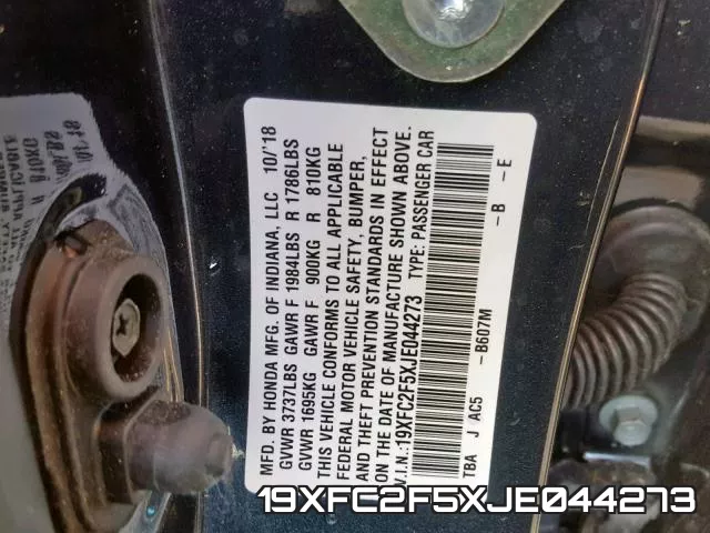 19XFC2F5XJE044273 фото 2