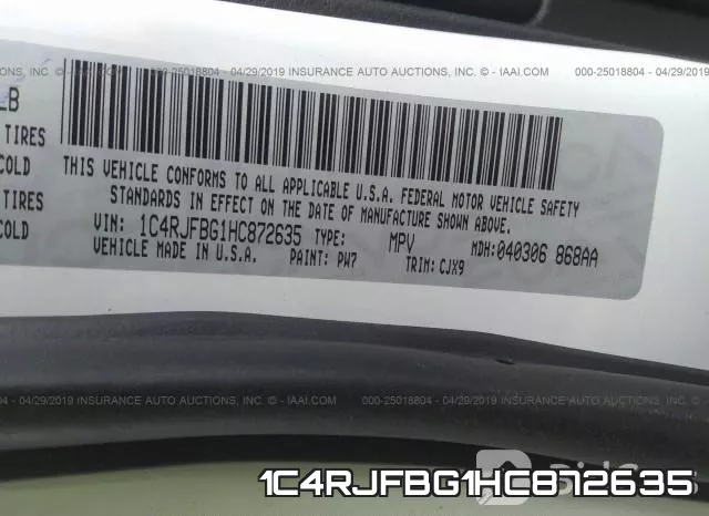 1C4RJFBG1HC872635 фото 10
