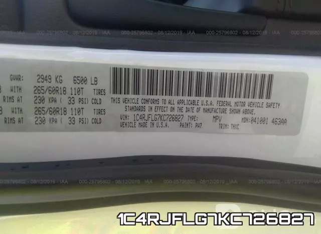1C4RJFLG7KC726827 фото 10